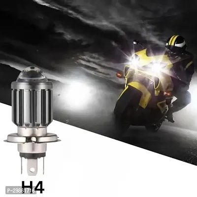 H4 Headlight Bulb with Lens 16W Dual Color H4 Led Lamp Compatible with Bike and Car White  Yellow with switch Pack of 1-thumb3