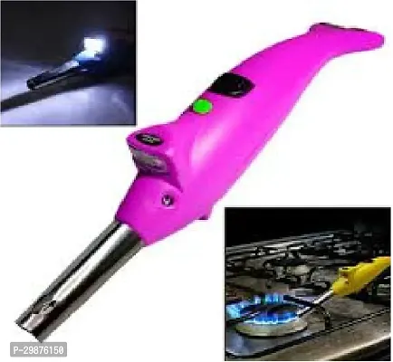 Plastic Kitchen Dolphin Shape Electric Gas Lighter with Led Torch multicolor - Set of 1-thumb0