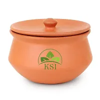 KSI Earthenware Desi Indian Clay Curd Pot Dahi Handi Self Cooling Terracotta Clay Curd Pot Earthenware Pot for Storage (700 ML)-thumb3
