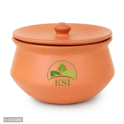 KSI Earthenware Desi Indian Clay Curd Pot Dahi Handi Self Cooling Terracotta Clay Curd Pot Earthenware Pot for Storage (700 ML)-thumb4