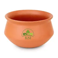 KSI Earthenware Desi Indian Clay Curd Pot Dahi Handi Self Cooling Terracotta Clay Curd Pot Earthenware Pot for Storage (700 ML)-thumb4