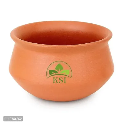 KSI Earthenware Desi Indian Clay Curd Pot Dahi Handi Self Cooling Terracotta Clay Curd Pot Earthenware Pot for Storage (700 ML)-thumb5