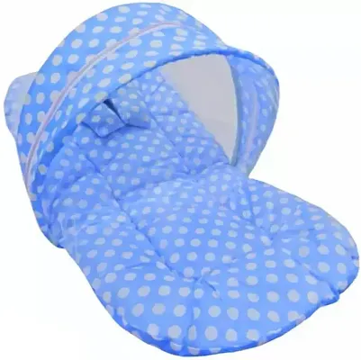 OLENE New Born Pack of Baby Bedding With Mosquito Net With Center Zip Cum Baby Bed Set Matress With Pillow For Baby Boy And Baby Girl (1-4 Months)