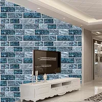 BP Design Solution Gray Bluet Brick Wallpaper for Home D?cor, Office, Wall (Self Adhesive Vinyl, Water Proof (16x96 (10 sqft)-thumb3