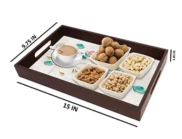 BP Design Solution Globaly Design MDF Vinyl Printing Serving Tray for Kitchen serveware Coffee Tray Table Tray Size 15x9.5x1.85 inch-thumb4