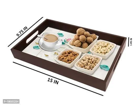 BP Design Solution Globaly Design MDF Vinyl Printing Serving Tray for Kitchen serveware Coffee Tray Table Tray Size 15x9.5x1.85 inch-thumb5