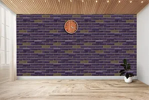 BP Design Solution Brick Purple Design Wallpaper for Home Decor, Office, Wall etc (Self Adhesive Vinyl, Water Proof (16x96 (10 sqft)-thumb3