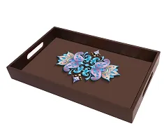 BP Design Solution Alina Design MDF Vinyl Printing Serving Tray for Kitchen serveware Coffee Tray Table Tray Size 15x9.5x1.85 inch-thumb3