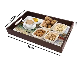 BP Design Solution Alinia Design MDF Vinyl Printing Serving Tray for Kitchen serveware Coffee Tray Table Tray Size 15x9.5x1.85 inch-thumb4