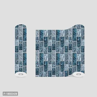 BP Design Solution Gray Bluet Brick Wallpaper for Home D?cor, Office, Wall (Self Adhesive Vinyl, Water Proof (16x96 (10 sqft)-thumb3