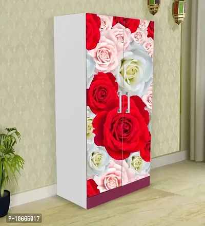 BP Design Solution Full Rose Almirah Sticker Wallpaper Self Adhesive Vinyl, Water Proof (30x70)