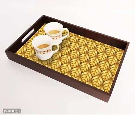 BP Design Solution Rusia Design MDF Vinyl Printing Serving Tray for Kitchen serveware Coffee Tray Table Tray Size 15x9.5x1.85 inch