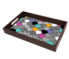 BP Design Solution Zupitar Design MDF Vinyl Printing Serving Tray for Kitchen serveware Coffee Tray Table Tray Size 15x9.5x1.85 inch-thumb2