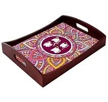 BP Design Solution Mandala Curve Tray Vinyl Printing use for Table Tray Coffee Tray Office Size 15x10x2 inch (Cup Design)-thumb2