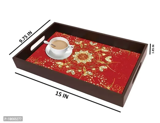 BP Design Solution Devine Design MDF Vinyl Printing Serving Tray for Kitchen serveware Coffee Tray Table Tray Size 15x9.5x1.85 inch-thumb5