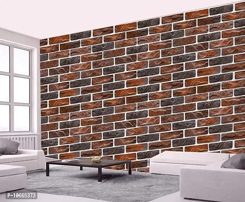 BP Design Solution Dark Brick Design Wallpaper for Home D?cor, Office, Wall (Self Adhesive Vinyl, Water Proof (16x96 (10 sqft)-thumb3