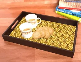 BP Design Solution Rusia Design MDF Vinyl Printing Serving Tray for Kitchen serveware Coffee Tray Table Tray Size 15x9.5x1.85 inch-thumb1