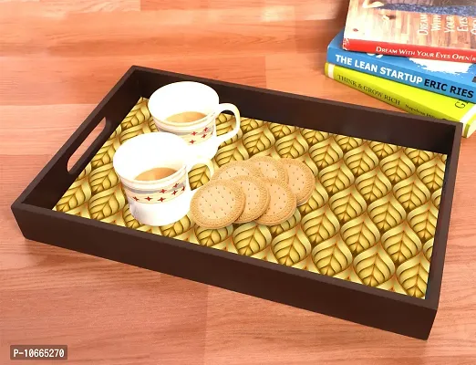 BP Design Solution Rusia Design MDF Vinyl Printing Serving Tray for Kitchen serveware Coffee Tray Table Tray Size 15x9.5x1.85 inch-thumb2