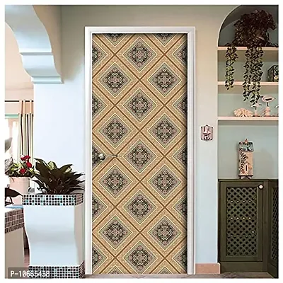 BP Design Solution Vinyl Antique Door Sticker Wallpaper for Door, Almirah, Table, Ac, Fridge Size 30x78 inch