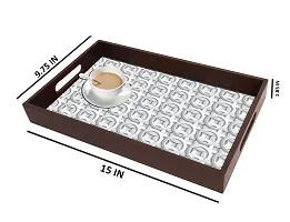 BP Design Solution Dire Design MDF Vinyl Printing Serving Tray for Kitchen serveware Coffee Tray Table Tray Size 15x9.5x1.85 inch-thumb4