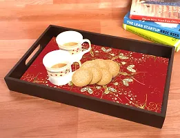 BP Design Solution Devine Design MDF Vinyl Printing Serving Tray for Kitchen serveware Coffee Tray Table Tray Size 15x9.5x1.85 inch-thumb1