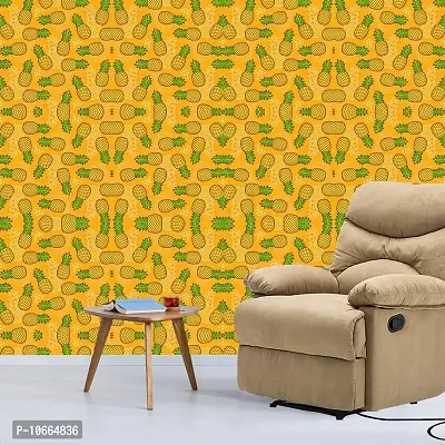 BP Design Solution Pineapple Fruit Design Wallpaper for Home D?cor, Office, Wall etc. (Self Adhesive Vinyl, Water Proof (16x96 (10 sqft)