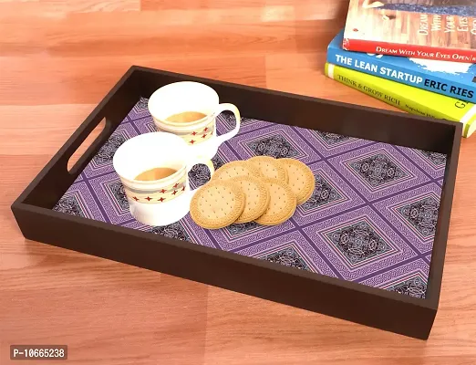 BP Design Solution Viraya Design MDF Vinyl Printing Serving Tray for Kitchen serveware Coffee Tray Table Tray Size 15x9.5x1.85 inch-thumb2