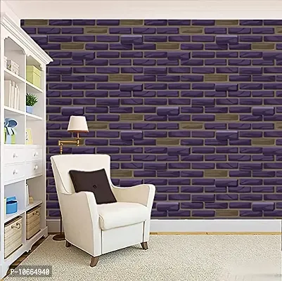 BP Design Solution Brick Purple Design Wallpaper for Home Decor, Office, Wall etc (Self Adhesive Vinyl, Water Proof (16x96 (10 sqft)