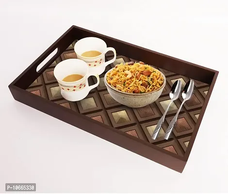 BP Design Solution Donalds Design MDF Vinyl Printing Serving Tray for Kitchen serveware Coffee Tray Table Tray Size 15x9.5x1.85 inch