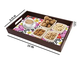 BP Design Solution Donald Design MDF Vinyl Printing Serving Tray for Kitchen serveware Coffee Tray Table Tray Size 15x9.5x1.85 inch-thumb3