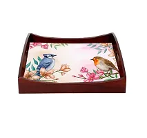BP Design Solution Mandala Curve Tray Vinyl Printing use for Table Tray Coffee Tray Office Size 15x10x2 inch (Bird Design)-thumb3