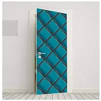 BP Design Solution Vinyl Blue Box Door Sticker Wallpaper for Door, Almirah, Table, Ac, Fridge Size 30x78 inch-thumb1