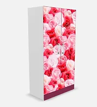 BP Design Solution Pink Rose Almirah Sticker Wallpaper Self Adhesive Vinyl, Water Proof (30x70)-thumb3