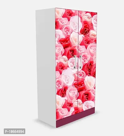 BP Design Solution Pink Rose Almirah Sticker Wallpaper Self Adhesive Vinyl, Water Proof (30x70)-thumb4