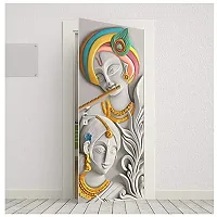 BP Design Solution Vinyl Dwarkadheesh Door Sticker Wallpaper for Door, Almirah, Table, Ac, Fridge Size 30x78 inch-thumb1