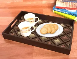 BP Design Solution Donalds Design MDF Vinyl Printing Serving Tray for Kitchen serveware Coffee Tray Table Tray Size 15x9.5x1.85 inch-thumb1