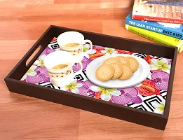 BP Design Solution Donald Design MDF Vinyl Printing Serving Tray for Kitchen serveware Coffee Tray Table Tray Size 15x9.5x1.85 inch-thumb1