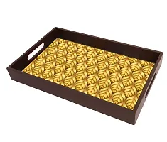 BP Design Solution Rusia Design MDF Vinyl Printing Serving Tray for Kitchen serveware Coffee Tray Table Tray Size 15x9.5x1.85 inch-thumb3