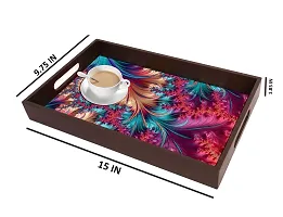 BP Design Solution Natune Design MDF Vinyl Printing Serving Tray for Kitchen serveware Coffee Tray Table Tray Size 15x9.5x1.85 inch-thumb3