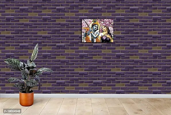 BP Design Solution Brick Purple Design Wallpaper for Home Decor, Office, Wall etc (Self Adhesive Vinyl, Water Proof (16x96 (10 sqft)-thumb3