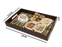 BP Design Solution Athena Design MDF Vinyl Printing Serving Tray for Kitchen serveware Coffee Tray Table Tray Size 15x9.5x1.85 inch-thumb4