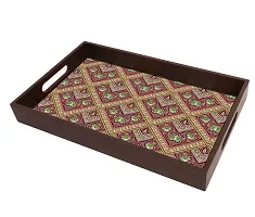 BP Design Solution Crypto Design MDF Vinyl Printing Serving Tray for Kitchen serveware Coffee Tray Table Tray Size 15x9.5x1.85 inch-thumb3