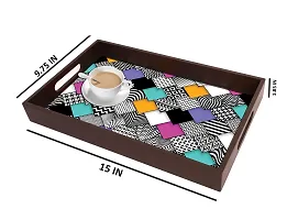 BP Design Solution Zupitar Design MDF Vinyl Printing Serving Tray for Kitchen serveware Coffee Tray Table Tray Size 15x9.5x1.85 inch-thumb4