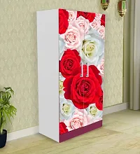 BP Design Solution Full Rose Almirah Sticker Wallpaper Self Adhesive Vinyl, Water Proof (30x70)-thumb1