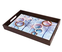 BP Design Solution Lubina Design MDF Vinyl Printing Serving Tray for Kitchen serveware Coffee Tray Table Tray Size 15x9.5x1.85 inch-thumb3