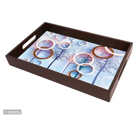 BP Design Solution Lubina Design MDF Vinyl Printing Serving Tray for Kitchen serveware Coffee Tray Table Tray Size 15x9.5x1.85 inch-thumb4