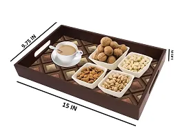 BP Design Solution Donalds Design MDF Vinyl Printing Serving Tray for Kitchen serveware Coffee Tray Table Tray Size 15x9.5x1.85 inch-thumb2