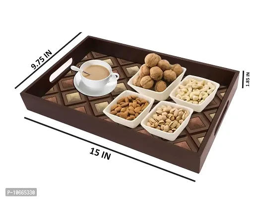 BP Design Solution Donalds Design MDF Vinyl Printing Serving Tray for Kitchen serveware Coffee Tray Table Tray Size 15x9.5x1.85 inch-thumb3