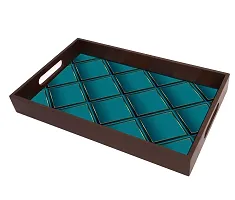 BP Design Solution Blue Design MDF Vinyl Printing Serving Tray for Kitchen serveware Coffee Tray Table Tray Size 15x9.5x1.85 inch-thumb4