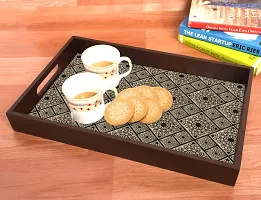 BP Design Solution Scandy Design MDF Vinyl Printing Serving Tray for Kitchen serveware Coffee Tray Table Tray Size 15x9.5x1.85 inch-thumb1